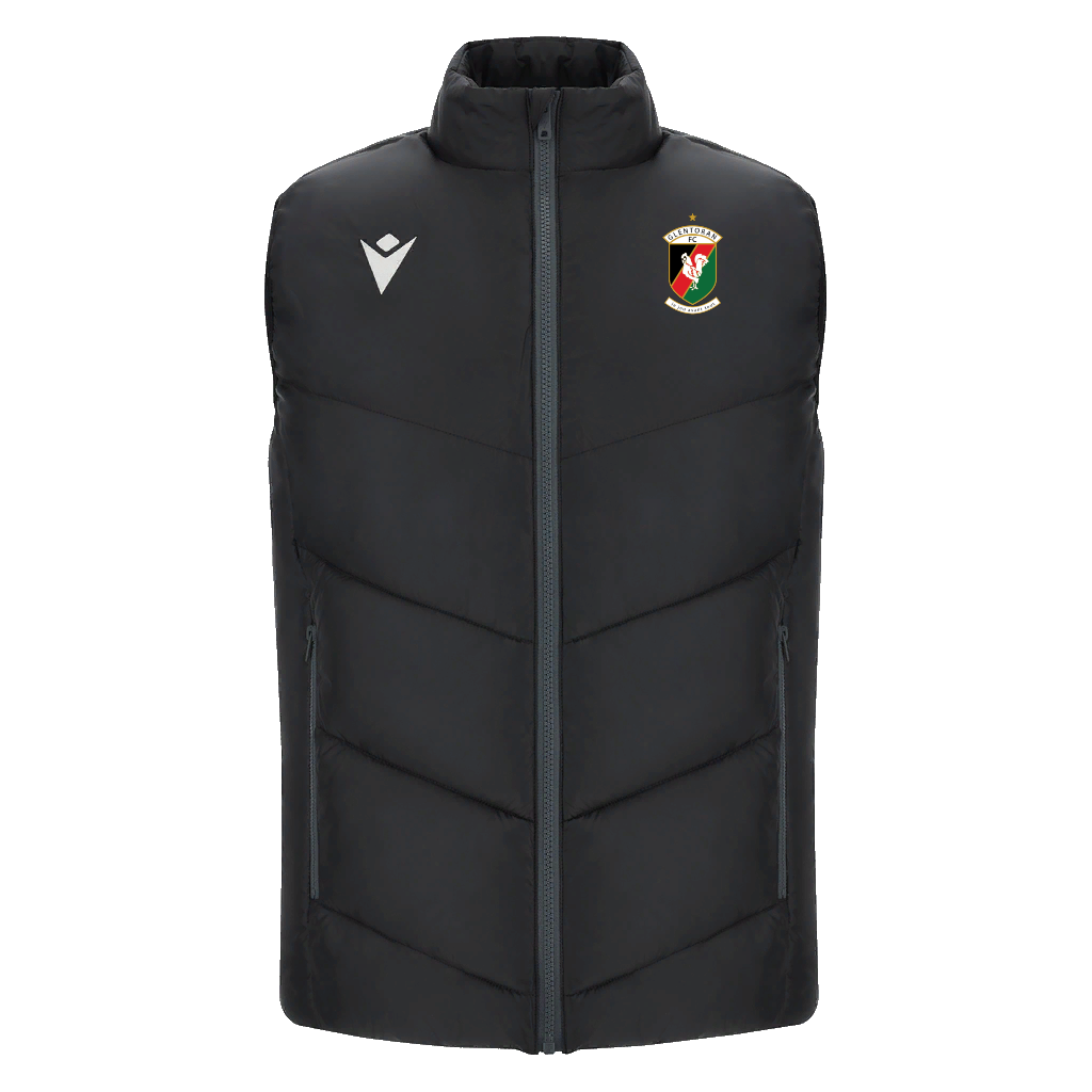 Glentoran Macron Gilet Black - Adults