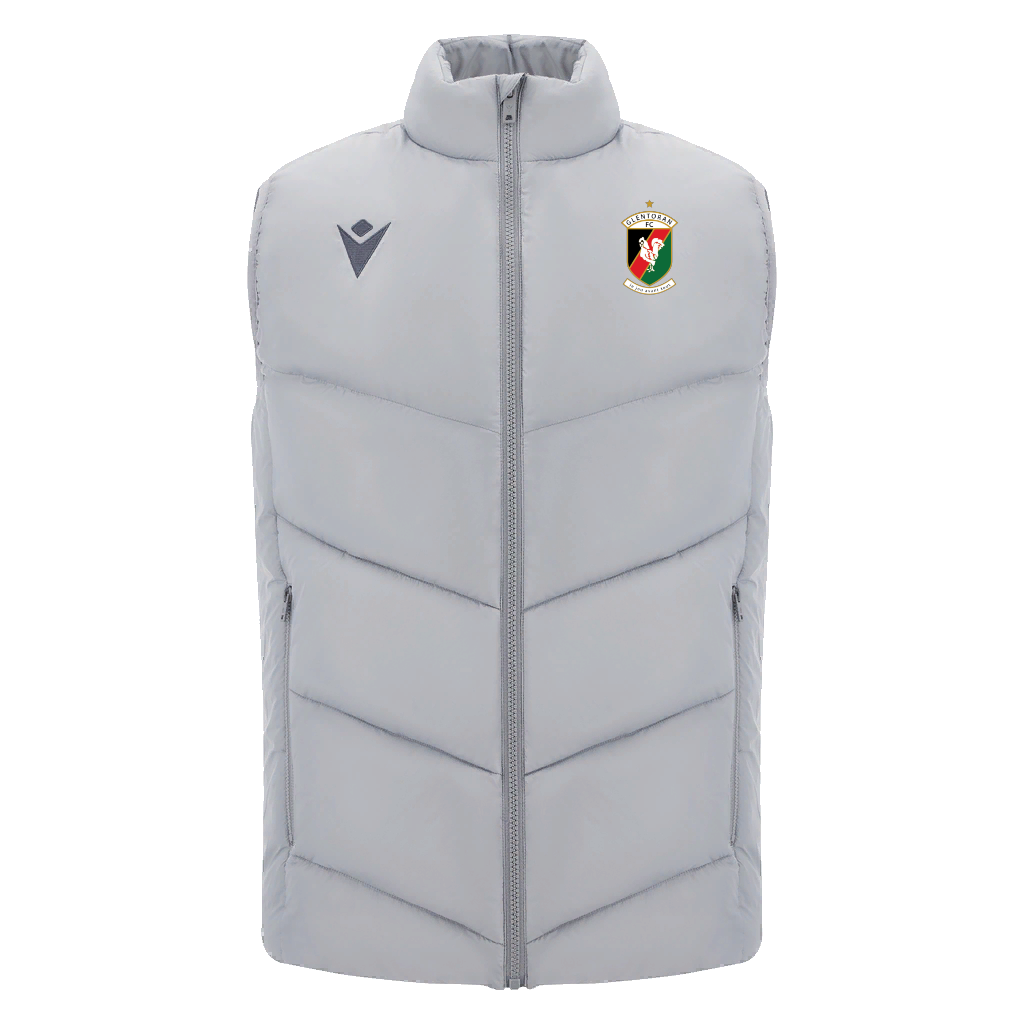 Glentoran Macron Gilet Grey - Adults