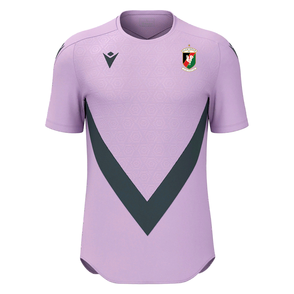 Glentoran Macron Training Tee Lilac/Anthracite - Kids
