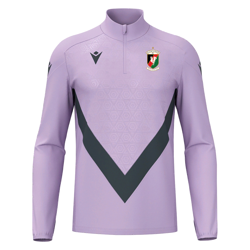 Glentoran Macron 1/4 Zip Jersey Lilac/Anthracite - Adult