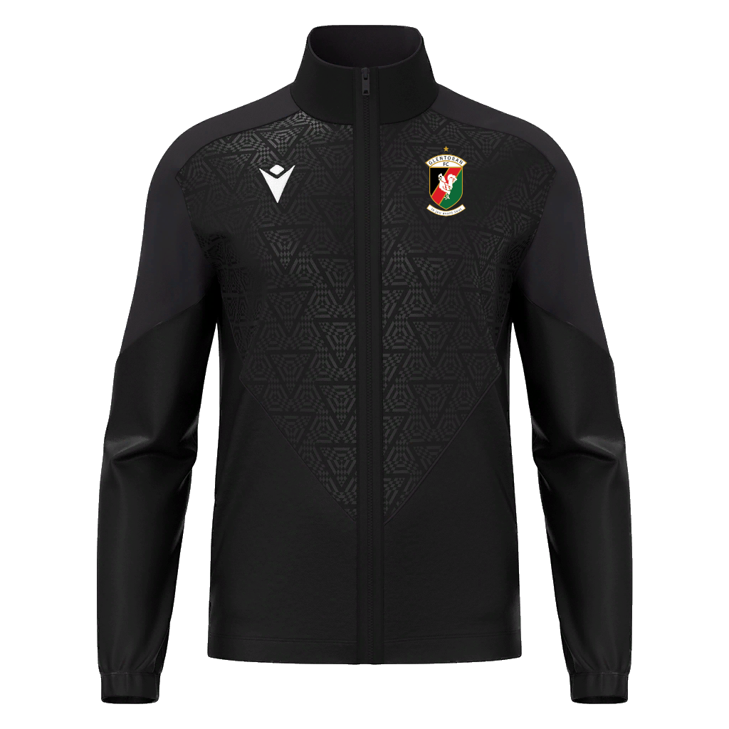 Glentoran Macron Full Zip Top Black - Adults