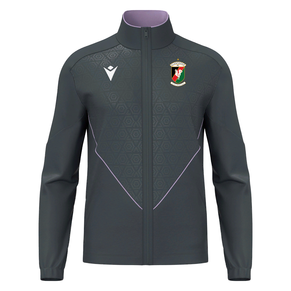 Glentoran Macron Full Zip Top Anthracite/Lilac - kids