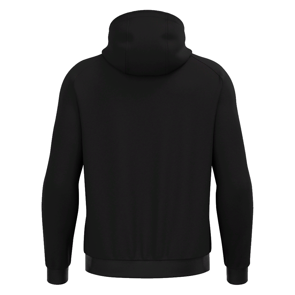 Glentoran Macron Travel Hoody Black/Dark Grey - Adults