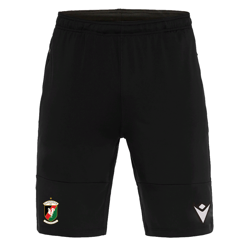 Glentoran Macron Zip Training Shorts Anthracite - Adults