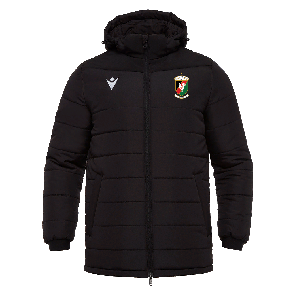 Glentoran Macron Manager Jacket Black - Adult
