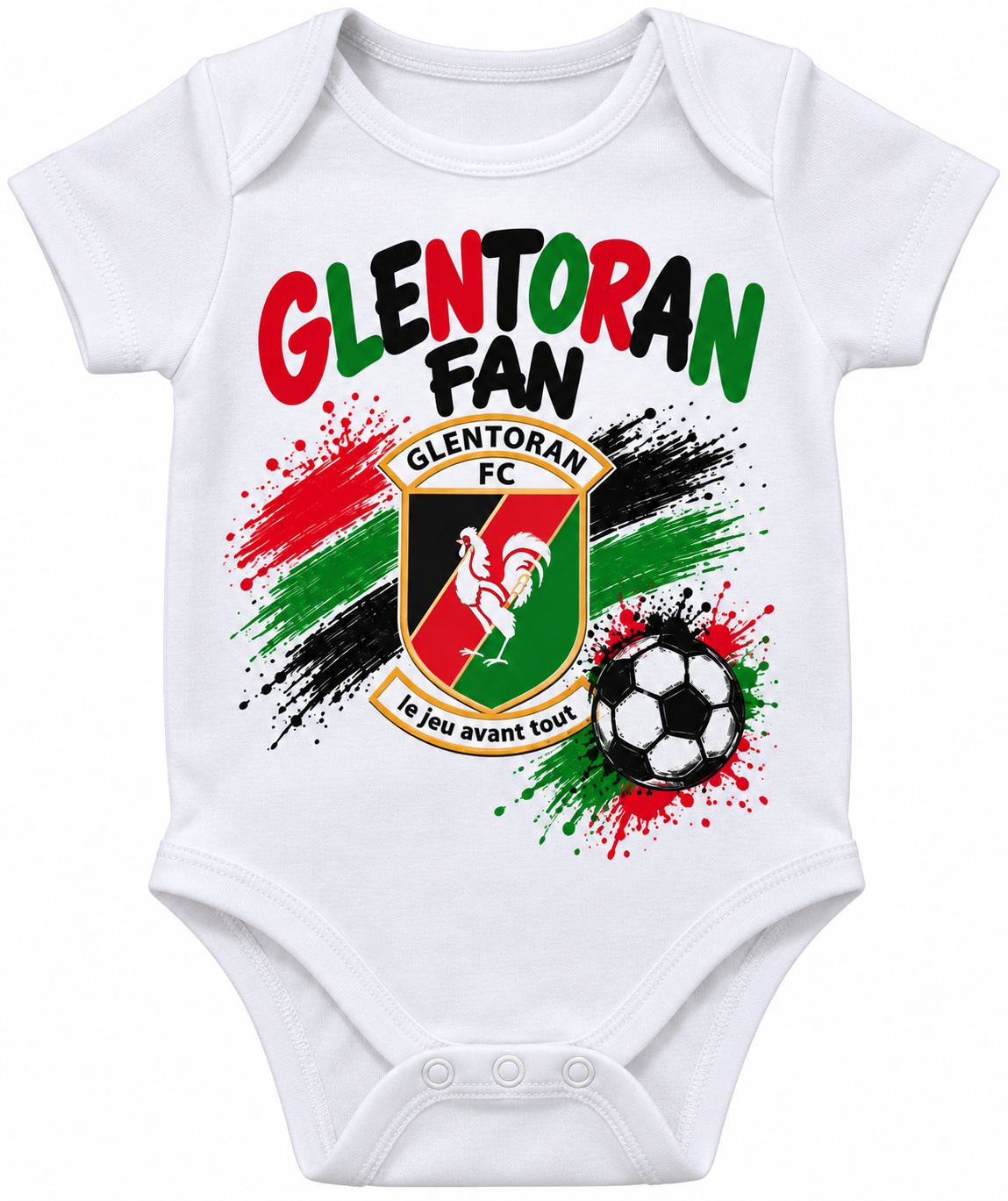 Glentoran crest baby grow