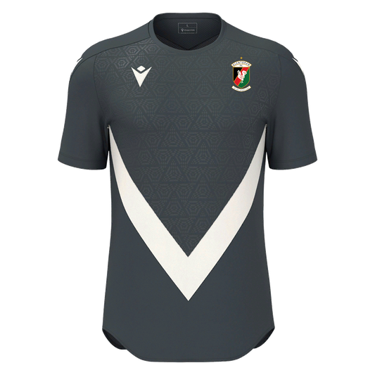 Glentoran Macron Training Tee Anthracite/Off White - Adult