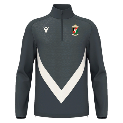 Glentoran Macron 1/4 Zip Jersey Anthracite/OffWhite - Adults