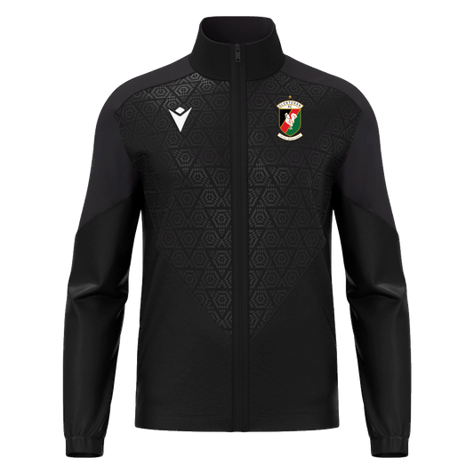 Glentoran Macron Full Zip Top Black - Adults