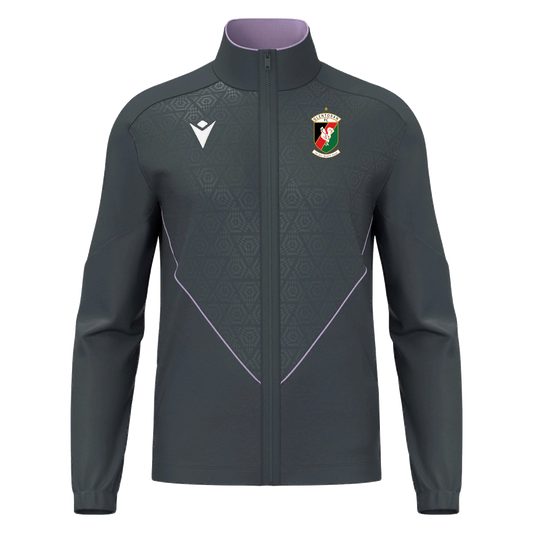 Glentoran Macron Full Zip Top Anthracite/Lilac - Adults