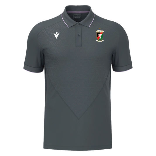 Glentoran Macron Travel Polo Anthracite/Lilac - Adults