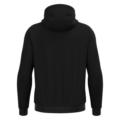 Glentoran Macron Travel  Hoody Black/Dark Grey - Adults