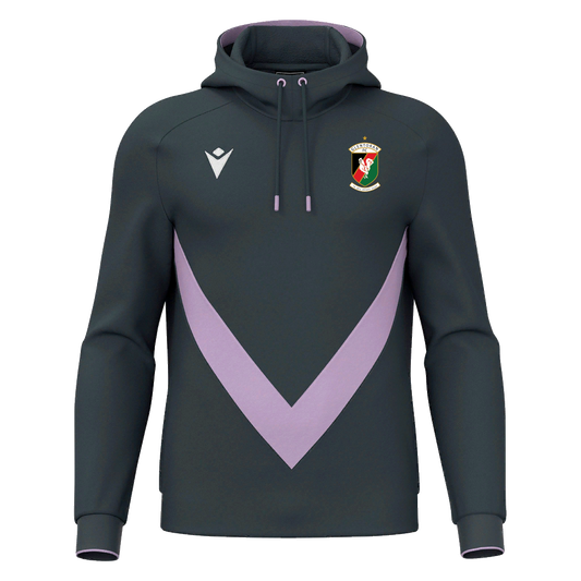 Glentoran Macron Travel Hoody Anthracite/Lilac - Kids