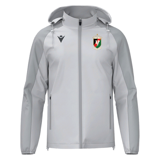 Glentoran Macron Rain Jacket Stone Grey - Adult