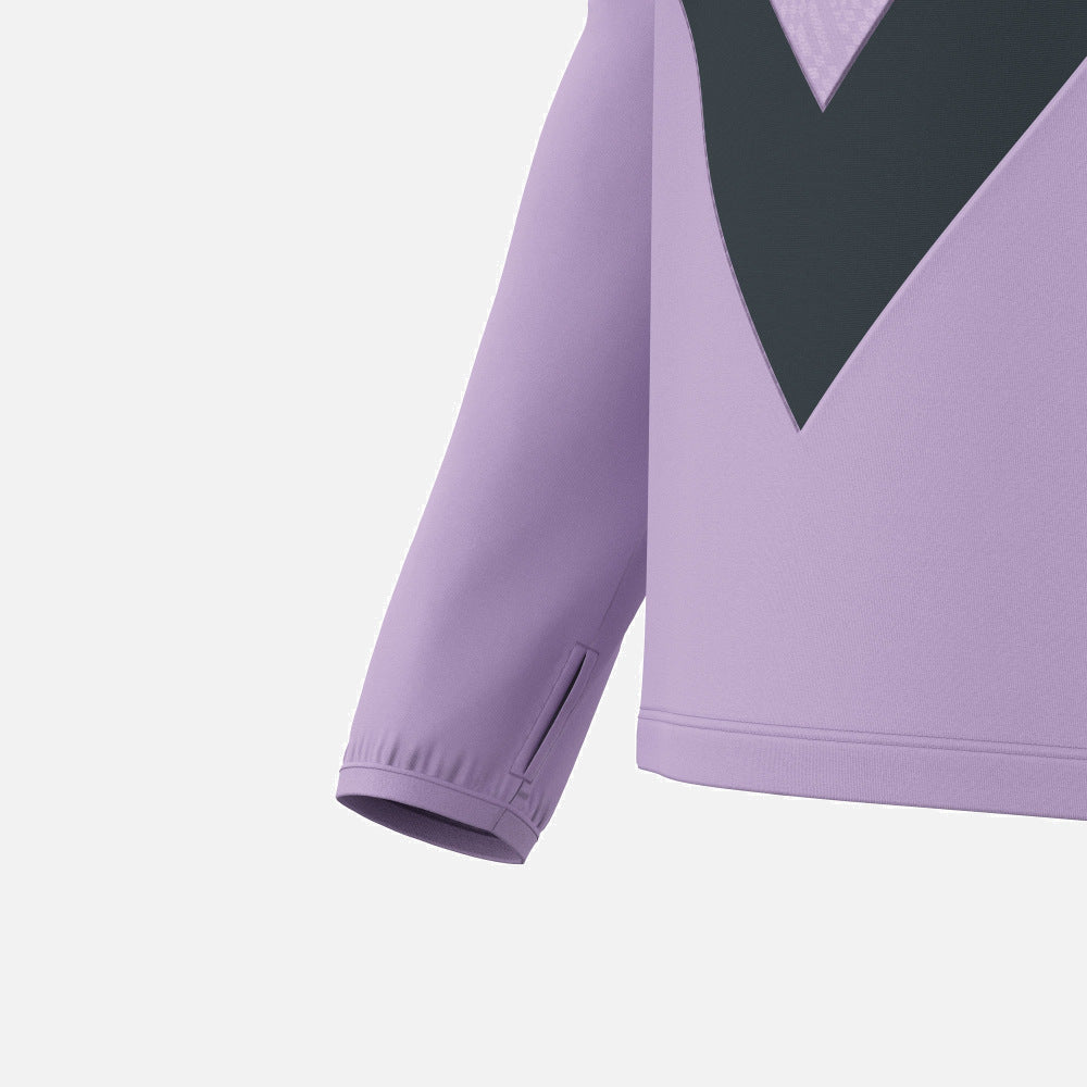 Glentoran Macron 1/4 Zip Jersey Lilac/Anthracite - Adult