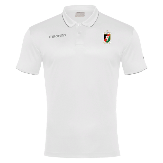 Glentoran Macron Travel Polo White/Grey - Adults