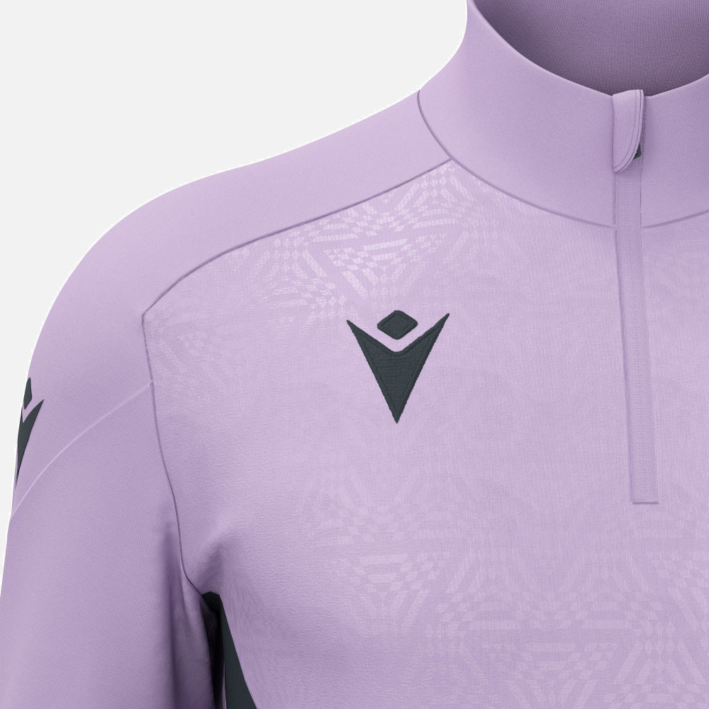 Glentoran Macron 1/4 Zip Jersey Lilac/Anthracite - Adult