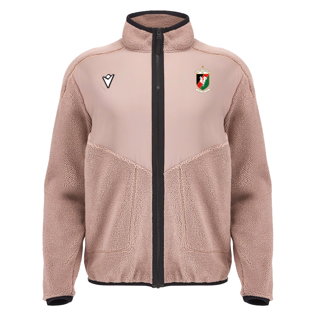Glentoran Macron Full Zip Fleece Jacket | Beige | Adult