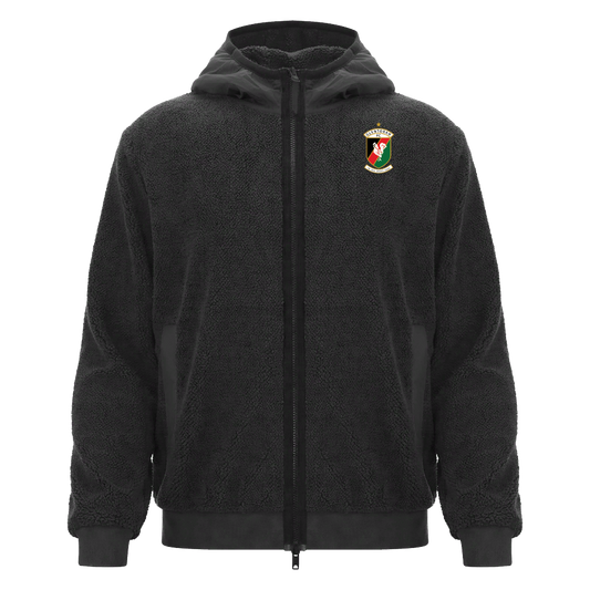 Glentoran Macron Full Zip Fleece Hoody | Black | Adult