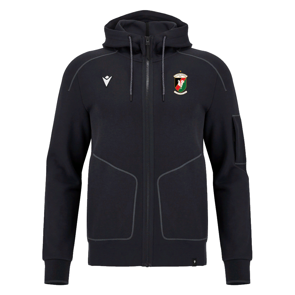 Glentoran Macron Full Zip Hoody | Black | Adult