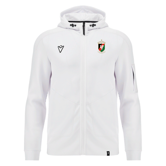 Glentoran Macron Full Zip Tech Hoody | White | Adult