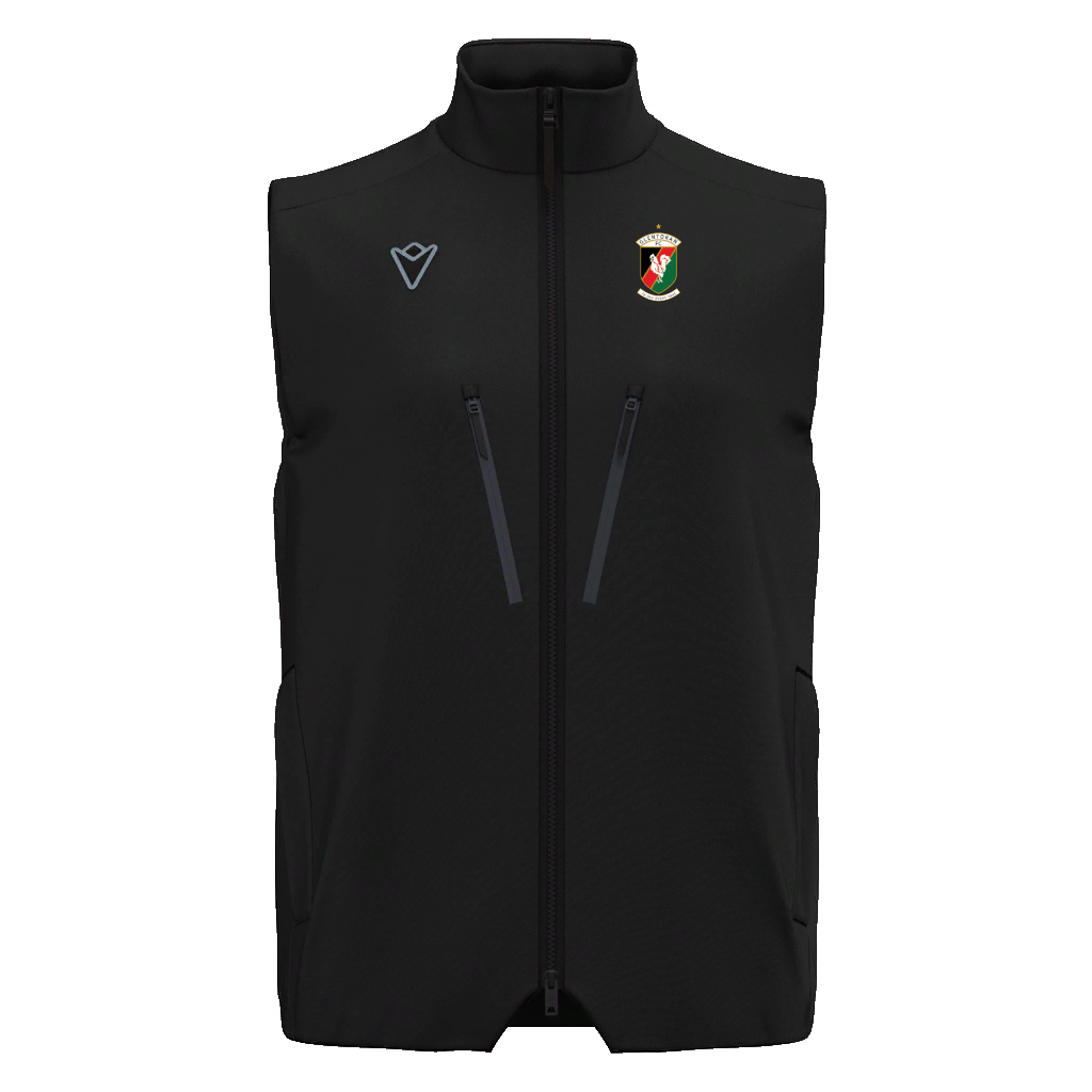 Glentoran Macron Gilet | Black | Adult