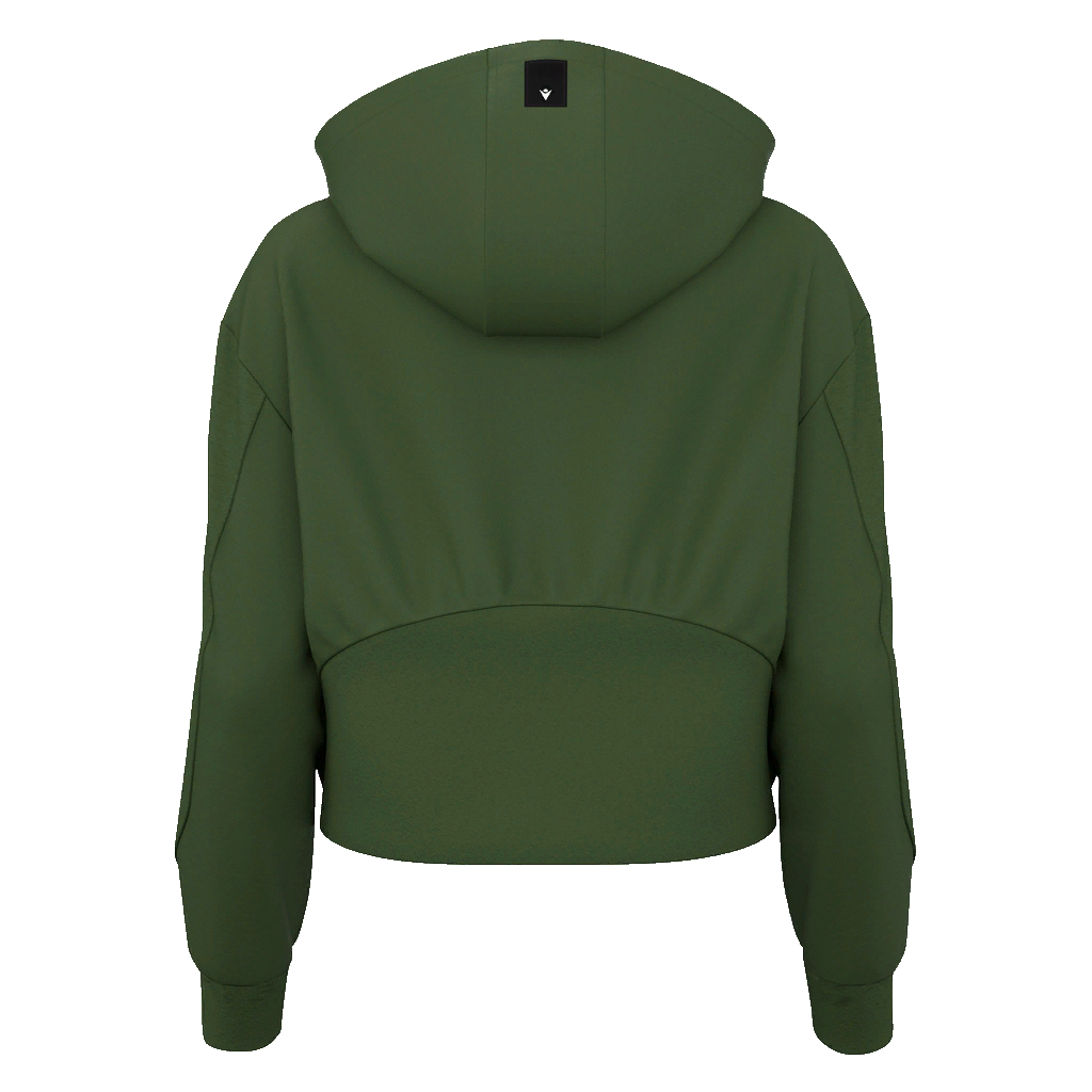 Glentoran Macron Ladies Full Zip Hoody | Military Green | Adult