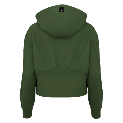 Glentoran Macron Ladies Full Zip Hoody | Military Green | Adult