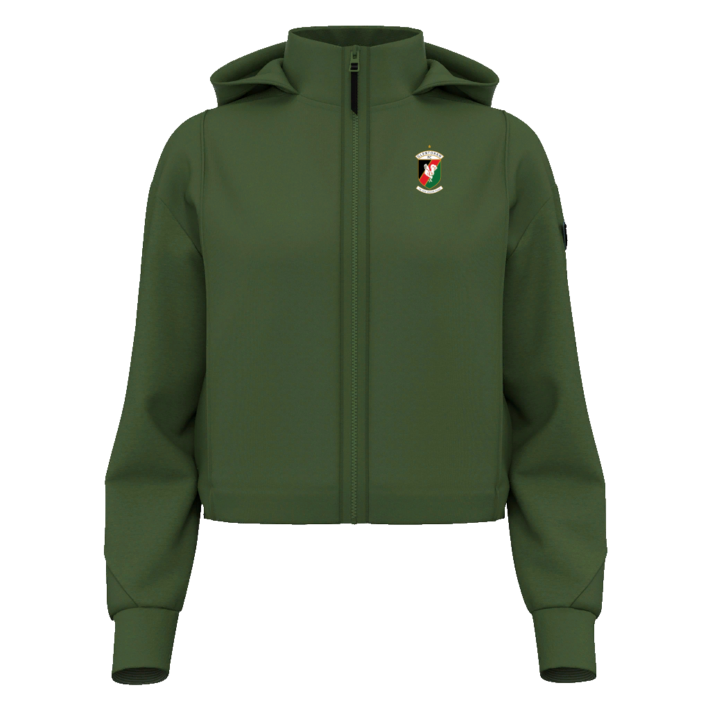 Glentoran Macron Ladies Full Zip Hoody | Military Green | Adult