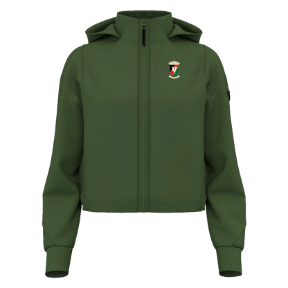 Glentoran Macron Ladies Full Zip Hoody | Military Green | Adult