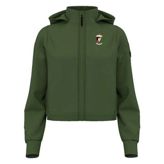 Glentoran Macron Ladies Full Zip Hoody | Military Green | Adult