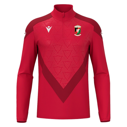 Glentoran Macron 1/4 Zip Jersey Red/Dark Red - Adult