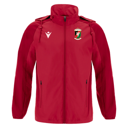 Glentoran Macron Rain Jacket Red/Dark Red - Adult