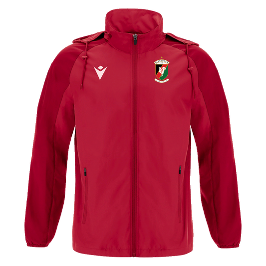 Glentoran Macron Rain Jacket Red/Dark Red - Adult
