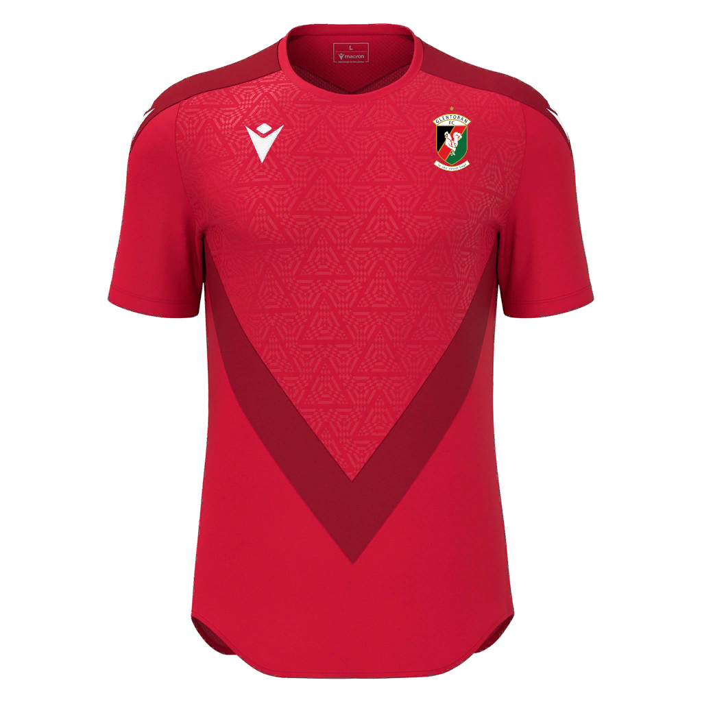 Glentoran Macron Training Tee Red/Dark Red - Adult