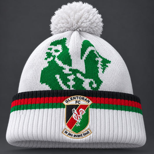 Glentoran Bobble Hat | White