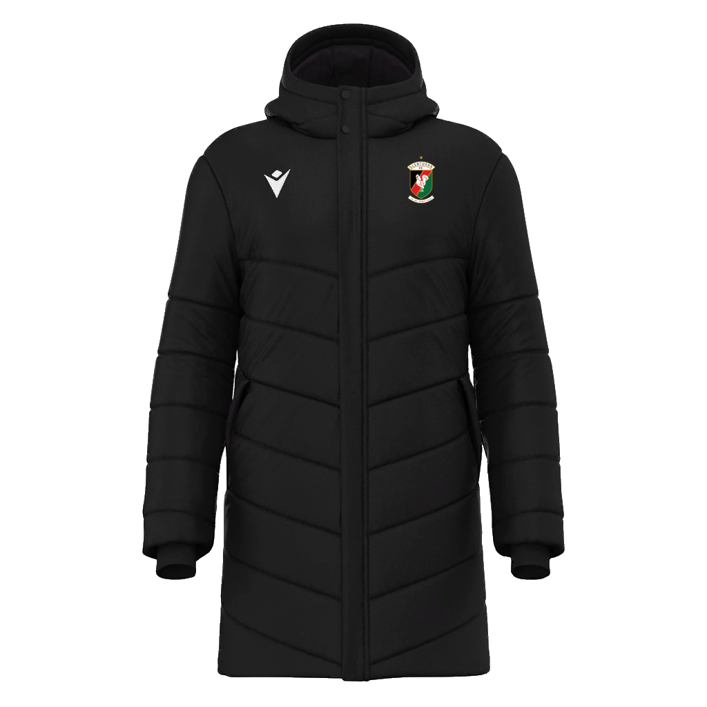 Glentoran Macron Winter Coat | Black | Kids
